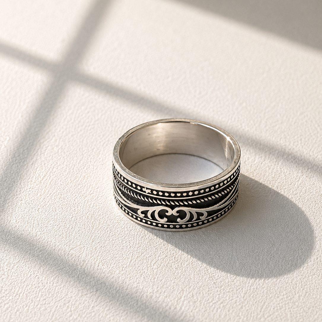 Boys Silver Band Ring